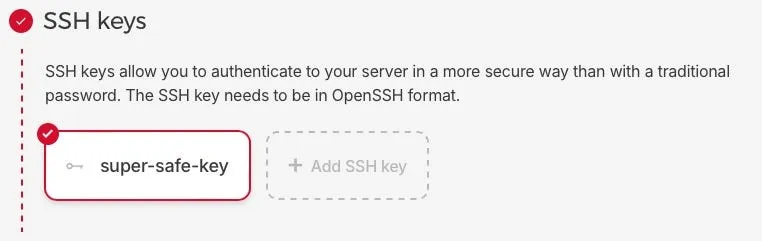 Hetzner Server SSH Key